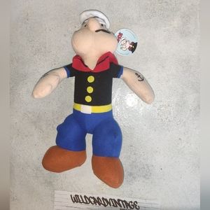 OG Tags still on Popeye Plush Toy doll Figurine
